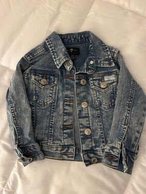 7 For All Mankind Light Wash Kids Denim Jacket